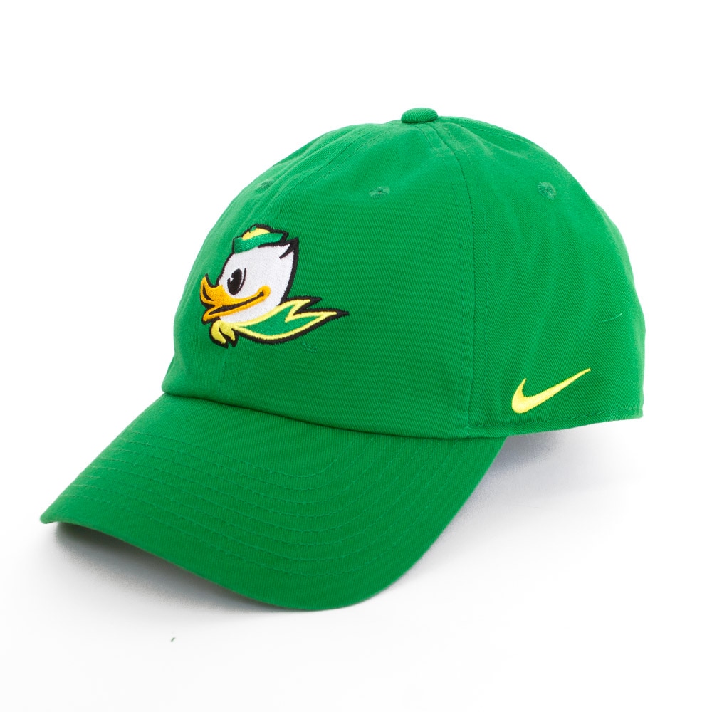 Fighting Duck, Nike, Green, Curved Bill, Performance/Dri-FIT, Accessories, Unisex, Unstructured, Club, Basic, Adjustable, Hat, 897218